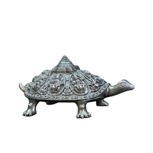 Pure Silver Antique Tortoise With Laxmi Devi Designing 80G By Mahita Collections
