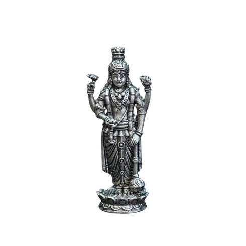 Pure Silver Antique Sathyanarayana Swamy Standing 44.35G By Mahita Collections