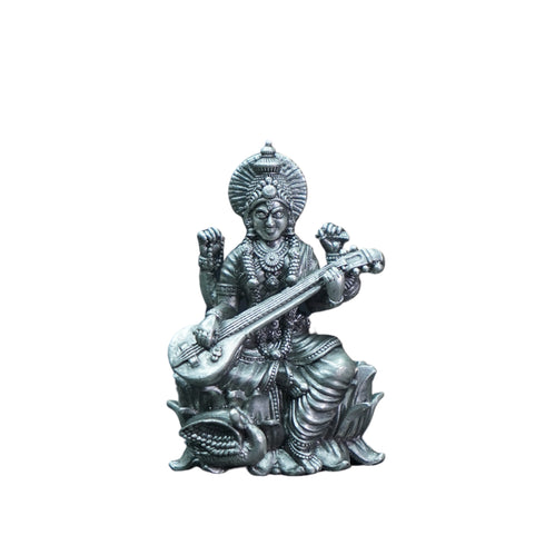 Pure Silver Antique Sarawathi Idol 59.40G By Mahita Collections