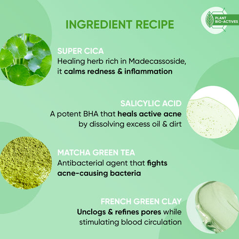Dot and key Cica & Salicylic French Green Clay Face Mask