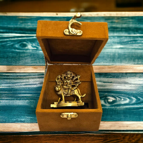 Tamas Brass Durga Mata Home Temple Puja Statue/Idol | Free Luxury Gift Box