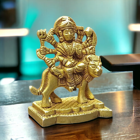 Tamas Brass Durga Mata Home Temple Puja Statue/Idol | Free Luxury Gift Box