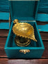 Tamas Brass Leaf Diya with Stand Ethnic Design Handmade | Free Luxury Gift box