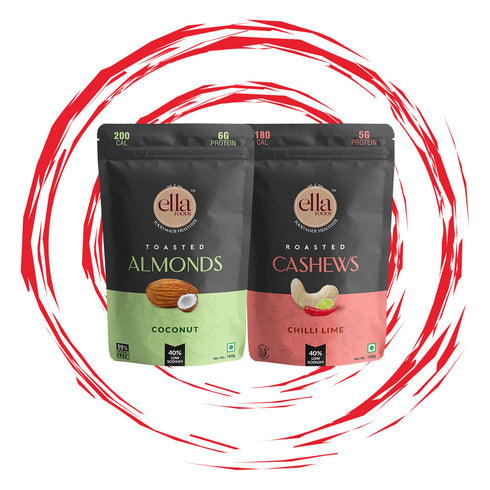 Ella Foods Coconut Toasted Almonds & Chilli Lime Cashews