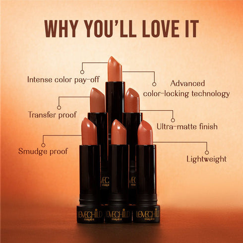 LoveChild Melting Mocha | Bare Browns Ultra Matte Lipstick Nude Brown