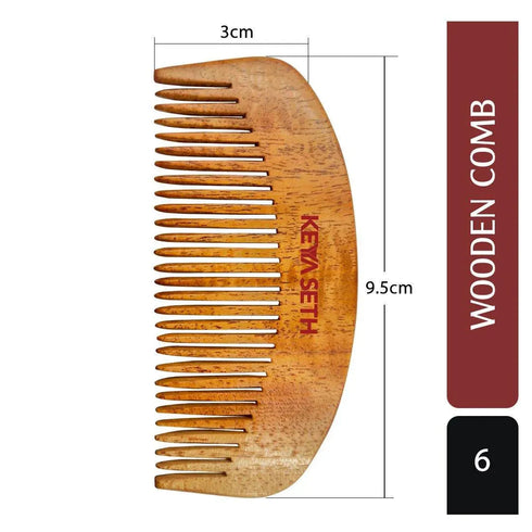 Keya Seth Aromatherapy 3-in-1 Neem Wooden Comb Small Size