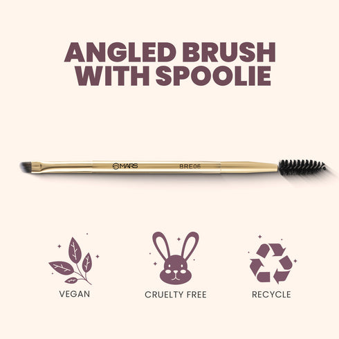 Mars Artist's Arsenal Brush | Angled Brush With Spoolie