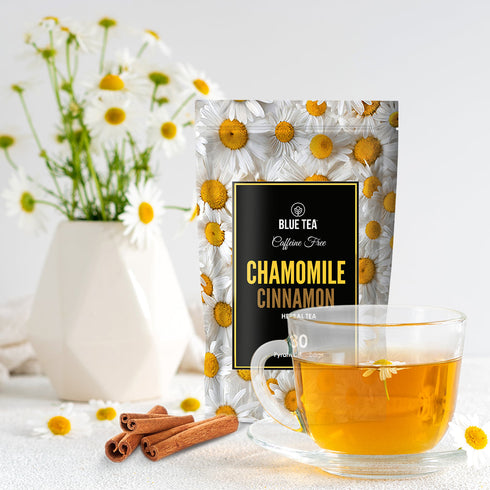 Blue Tea Chamomile Cinnamon Herbal Tea