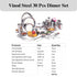 Vinod 30 Pieces Stainless Steel Dinner Set Heavy Gauge Mirror Finish Food Grade Steel Dishwasher safe and ISI Certified