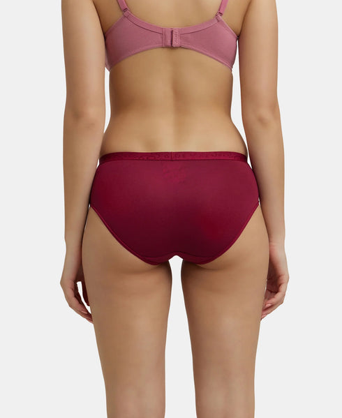 Jockey High Coverage Cotton Hipsters with Ultra soft Exposed Waistband | Assorted | Pack of 3