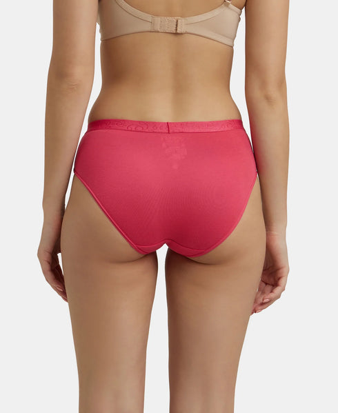 Jockey High Coverage Cotton Hipsters with Ultra soft Exposed Waistband | Assorted | Pack of 3