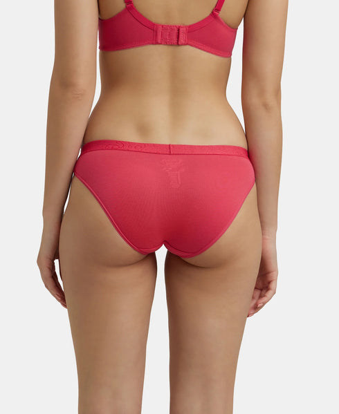Jockey Medium Coverage Cotton Bikini With Exposed Waistband | Assorted | Pack of 3