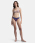 Jockey Medium Coverage Cotton Mid Waist Bikini With Exposed Waistband | Black, Classic Navy & Valerian | Pack of 3