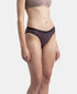 Jockey Medium Coverage Cotton Mid Waist Bikini With Exposed Waistband | Black, Classic Navy & Valerian | Pack of 3