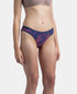 Jockey Medium Coverage Cotton Mid Waist Bikini With Exposed Waistband | Black, Classic Navy & Valerian | Pack of 3