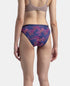 Jockey Medium Coverage Cotton Mid Waist Bikini With Exposed Waistband | Black, Classic Navy & Valerian | Pack of 3