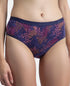 Jockey High Coverage Cotton Mid Waist Hipster With Exposed Waistband | Black, Classic Navy & Valerian | Pack of 3