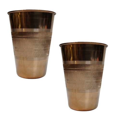 Copper Tumbler Glass 138g Pack of 2