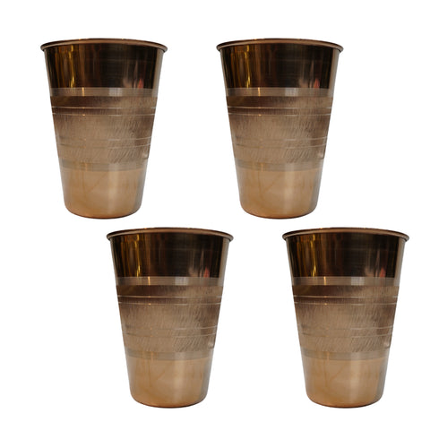 Copper Tumbler Glass 138g Pack of 4