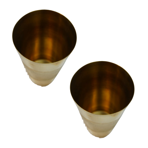 Brass Tumbler Glass 214g Pack of 2