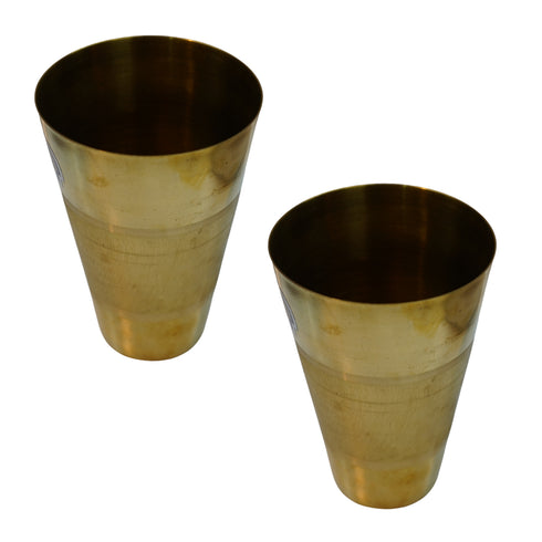 Brass Tumbler Glass 214g Pack of 2