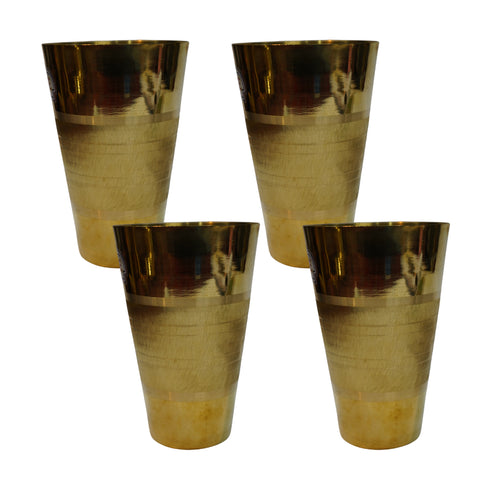 Brass Tumbler Glass 214g Pack of 4
