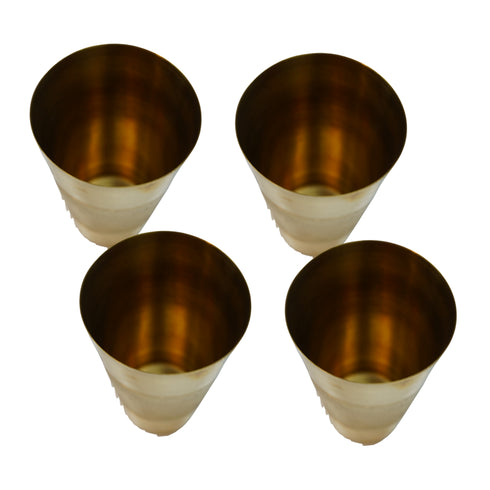 Brass Tumbler Glass 214g Pack of 4