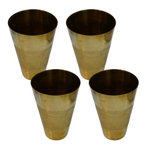 Brass Tumbler Glass 214g Pack of 4