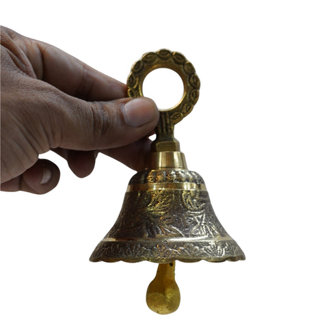 India Hanging Brass Bell 286g Set 1