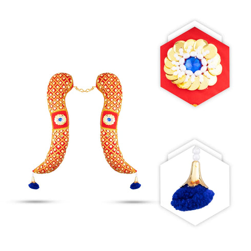 Giri Vagamalai | Cloth With Jari Design Deity Shoulder Decor