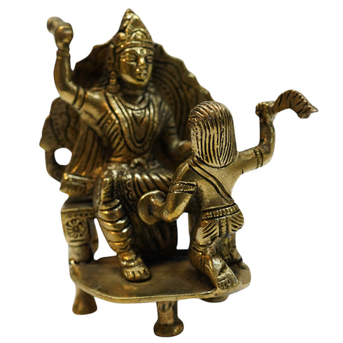 Goddess Baglamukhi Brass Idol 788g Set 1