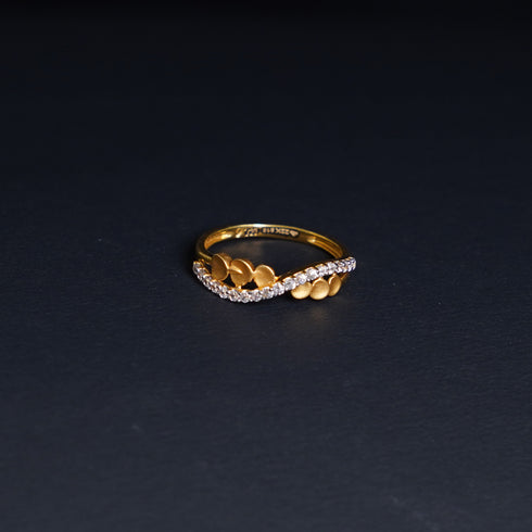 22 Carat Gold Pentad Pretty Petals Stones Ring 2.04g by Mahita Collections