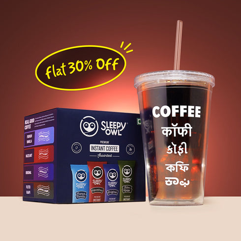 Sleepy Owl Coffee Instant Coffee Sachets + Tumbler