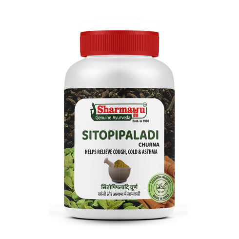 Sharmayu Ayurveda Sitopipaladi Churna Sitopaladi Churna Herbal Relief for Cough Cold and Asthma 100g