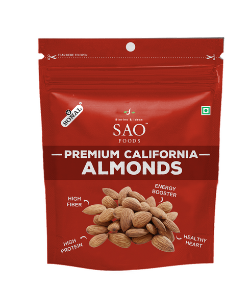 SAO Foods Unsalted Roasted Premium California Almonds