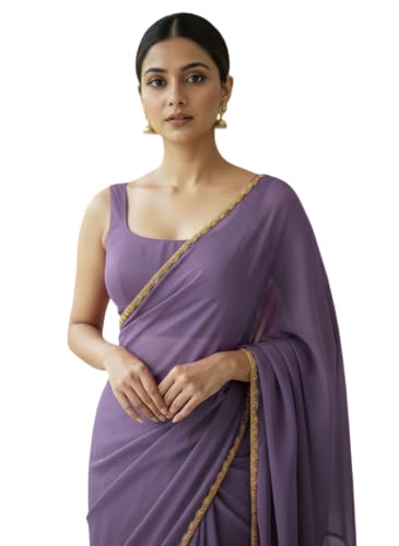 Vasthrlay Orange Decorative Unstitched Saree