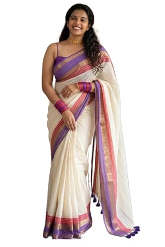 Vasthrlay Cotton Unstitched Saree