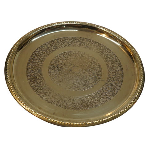 Brass Embossed Thali 336g Set 1