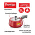 Prestige Nakshatra Cute Duo Svachh Aluminium Spillage Control Pressure Cooker Red 2 L