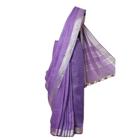 Vasthrlay Silver Bhagalpuri Saree