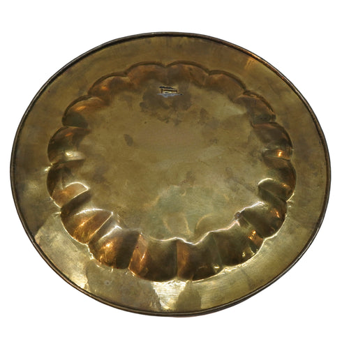 Brass Wall Hanging Plate Peacock 185g Set 1