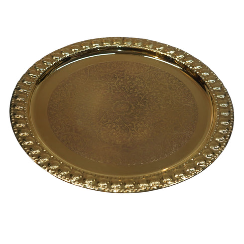 Handmade Pure Brass Thali 260g Set 1