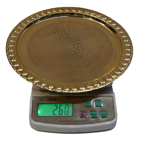 Handmade Pure Brass Thali 260g Set 1