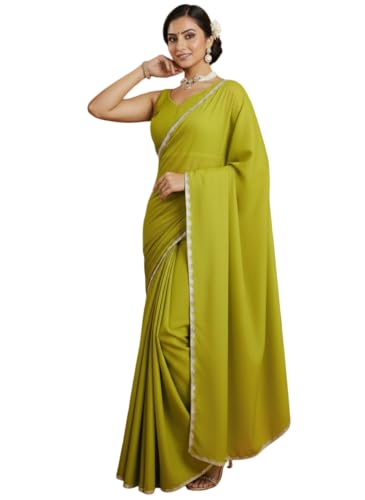 Vasthrlay Lavender Border Unstitched Saree