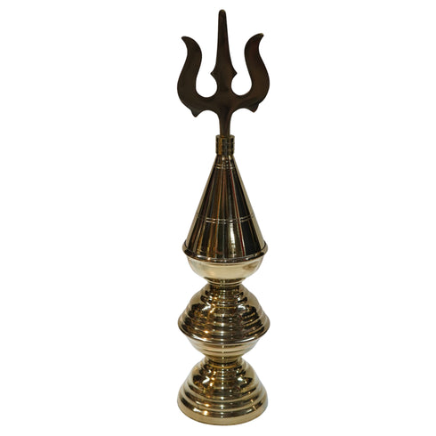 Brass Trishul Kalash for Mandir 521g Set 1
