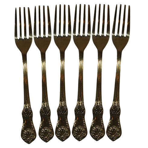 Handmade Pure Brass Fork 31g Pack of 6