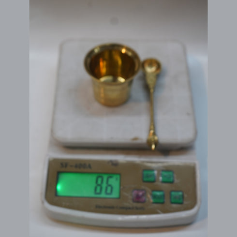Brass Panchpatra Set with Achamani 86g Set 1