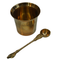 Panchpatra with Spoon in Brass 104g Set 1