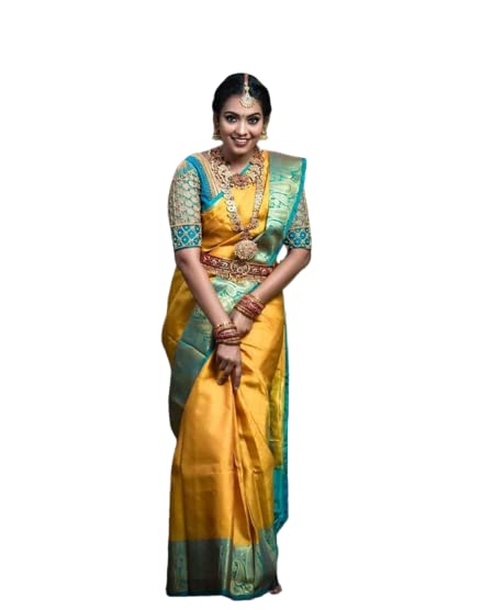 Vasthrlay Yellow Kanjivaram Saree