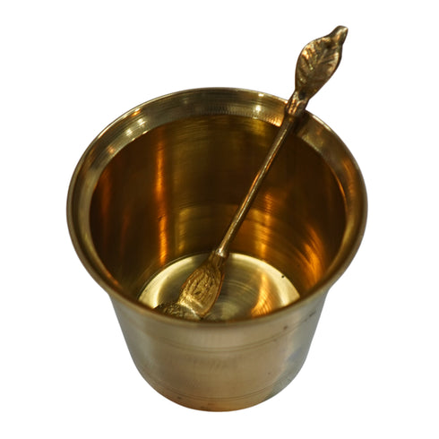 Brass Panchpatra Spoon for Pooja 144g Set 1